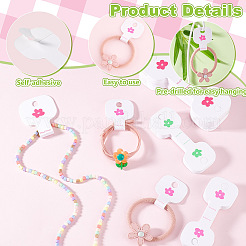 200 stücke 4 arten blume gedruckt falten papier schmuck display karten für armbänder&nbsp;CDIS-GA0001-05