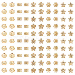 100pcs 5 Arten tibetanische Legierungsperlen&nbsp;FIND-TA0010-99MG