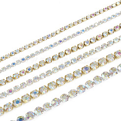6 styles de chaînes de strass en laiton&nbsp;CHC-TA0001-05