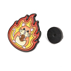Spille smaltate in lega con animali fiammeggianti&nbsp;JEWB-G046-05F