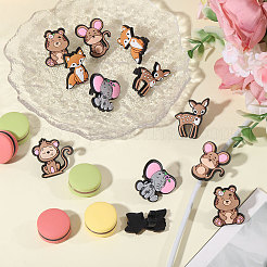24 pièce de 6 styles de décorations de paille en plastique de style dessin animé&nbsp;FIND-FH0011-91