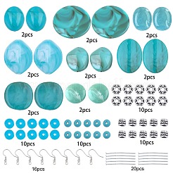 Kits para hacer aretes de imitación de piedras preciosas&nbsp;DIY-SC0012-11