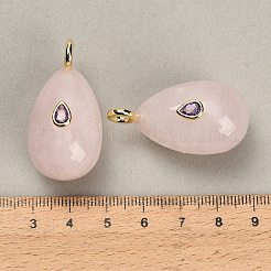 Natürlichen Rosenquarz Anhänger&nbsp;GG-CBA4625-02G-06