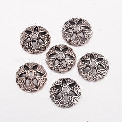6 cuore -petal stile tibetano protezioni del branello della lega&nbsp;TIBEB-1309-AS-FF