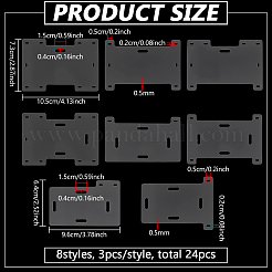 24 Stück 8 Stile transparente PVC-Ausweis-Displaykarten&nbsp;CDIS-FG0001-67
