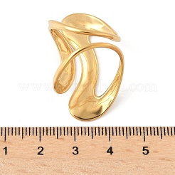 Offene Manschettenringe aus 304 Edelstahl mit Ozeanmotiven für Damen&nbsp;RJEW-K293-02A-G