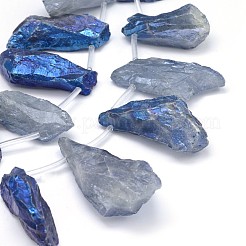 Elettrodeposte quarzo naturale fili di pepite di perline di cristallo&nbsp;G-M218-09B