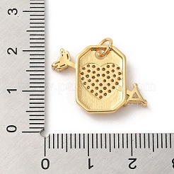 Estante de placas micro latón allanan colgantes de circonio cúbico&nbsp;KK-A190-16G