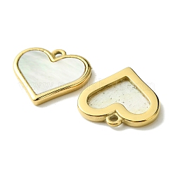 Ionenplattierung (IP) 304 Edelstahl Pavé Muschel Herz Charms&nbsp;FIND-Z028-22G