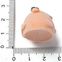 Pendentifs en résine en forme d'animaux floqués&nbsp;FIND-S001-05G
