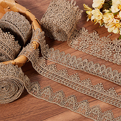 Ruban de bordure en dentelle brodée en polyester de 5 mètre&nbsp;OCOR-CY0001-23D
