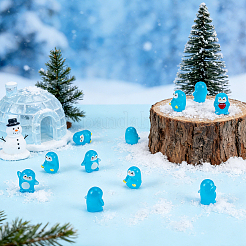 50 pz 5 stili di ornamenti luminosi in miniatura di pinguini&nbsp;DJEW-PH0001-95