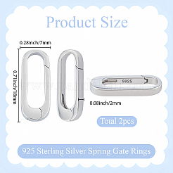 2 Stück 925 Sterlingsilber-Federtorringe&nbsp;STER-SC0001-58