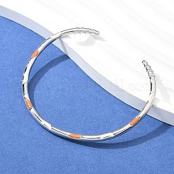 Bracelets manchette ouverts en laiton pour femmes&nbsp;BJEW-G736-12P-02