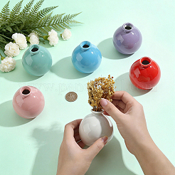 6 mini vase floral en céramique 6 couleurs pour la décoration intérieure&nbsp;BOTT-NB0001-07