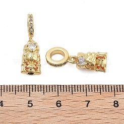 Gestell aus Messing mit orangefarbenen Zirkonia&nbsp;KK-Q006-58G