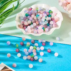 200 pz 10 colori craquelé perline di vetro fili&nbsp;GLAA-TA0003-31B