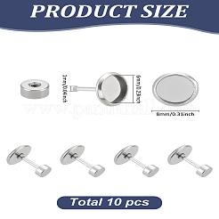 10 Stück Ohrstecker aus 304 Edelstahl&nbsp;EJEW-LP0001-11