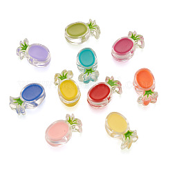 100 Stück 10 Farben transparente Emaille-Acrylperlen&nbsp;TACR-CD0001-09
