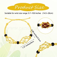Cordon en nylon tressé ajustable pochette en macramé fabrication de bracelet&nbsp;AJEW-SW00013-02