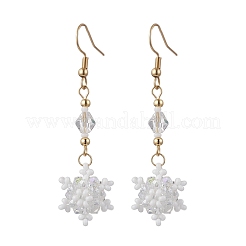 Boucles d'oreilles pendantes en perles de verre&nbsp;EJEW-MZ00501-01