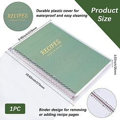 Libreta de recetas rectangular de plástico en blanco&nbsp;AJEW-WH20018-73C