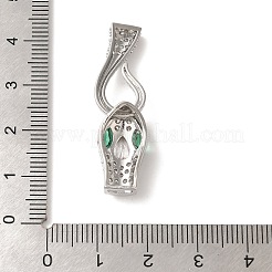 Fermoirs à crochet en S en laiton avec micro pavé de zircones cubiques&nbsp;KK-A227-06P