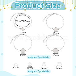 DIY-Kits zur Herstellung von Kabelkettenarmbändern aus Edelstahl 304&nbsp;BJEW-GA00004
