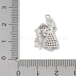 Ciondoli per la festa della mamma in ottone con micro pavé di zirconi cubici colorati&nbsp;KK-A300-11P