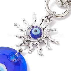 Occhio di cavallo/cuore/stella/mano di Hamsa/rotondo piatto con decorazioni pendenti in muratura del malocchio&nbsp;HJEW-JM01997
