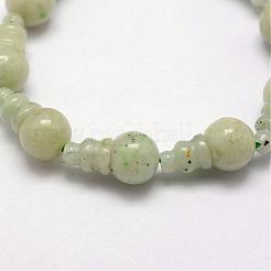 Jade naturel 3-trou brins guru de perles&nbsp;G-K149-02