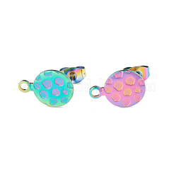Boucles d'oreilles à tige en acier inoxydable 304 avec placage ionique (IP)&nbsp;STAS-O119-18A-M