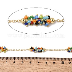 Chaînes en grappes de perles de verre faites à la main&nbsp;CHC-K017-06G