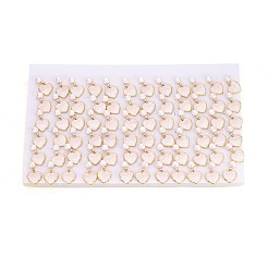 Ohrstecker aus Messing mit Mikropflaster und klarem Zirkonia in Herzform&nbsp;PEAR-N017-07B