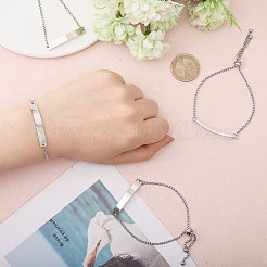 6 bracelet coulissant réglable en acier inoxydable&nbsp;BJEW-CA0001-10