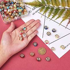 110 pièces 11 couleurs perles européennes en résine&nbsp;RESI-SZ0001-44