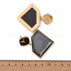 Pendientes colgantes de acero inoxidable 304 y acrílico&nbsp;EJEW-T054-04G