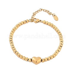 Stretch-Armbänder mit Perlen aus Edelstahl 304 für Damen&nbsp;BJEW-B108-01G