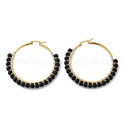 Boucles d'oreilles en perles&nbsp;X-EJEW-JE03830-04