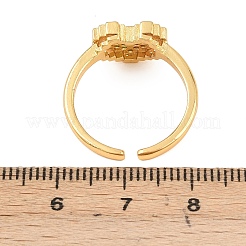 Offene Manschettenringe aus 304 Edelstahl mit Mikropflaster und Zirkonia&nbsp;RJEW-P175-03G