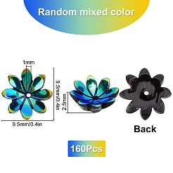 160 capuchon de perle en résine opaque&nbsp;RESI-SC0002-24