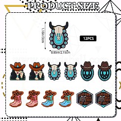 12 Uds. 6 estilos de cuentas focales de silicona&nbsp;SIL-SZ0001-87