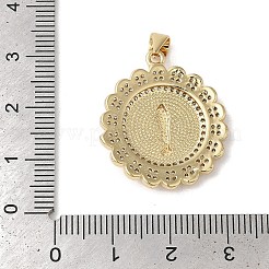 Piatto rotondo con pendenti in ottone vergine con micro pavè di zirconi&nbsp;KK-K385-029G