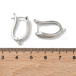 Ohrringrohlinge aus Messing mit Mikropavé-Fassung aus Zirkonia&nbsp;KK-D226-06P