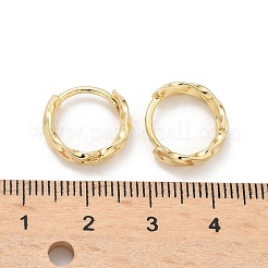 Pendientes de aro con giro de latón&nbsp;EJEW-Z102-39G