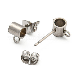 Orecchini a bottone in acciaio inossidabile 201 anti-ossidazione&nbsp;STAS-B045-16B-P