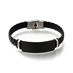 Kunstleder Schnur geflochtene Armbänder&nbsp;BJEW-B126-01B