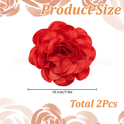 Broches de fleurs en polyester&nbsp;JEWB-WH0021-54B