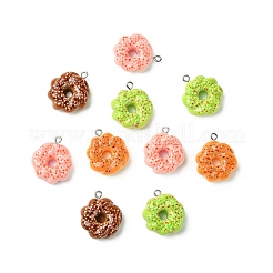 Colgantes de resina opaca 60pcs 4 colores&nbsp;RESI-CJ0004-92