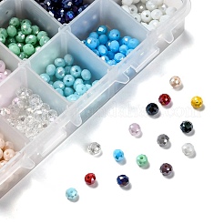 Perles de verre galvanisées 15 couleurs&nbsp;EGLA-JP0002-02E-6mm